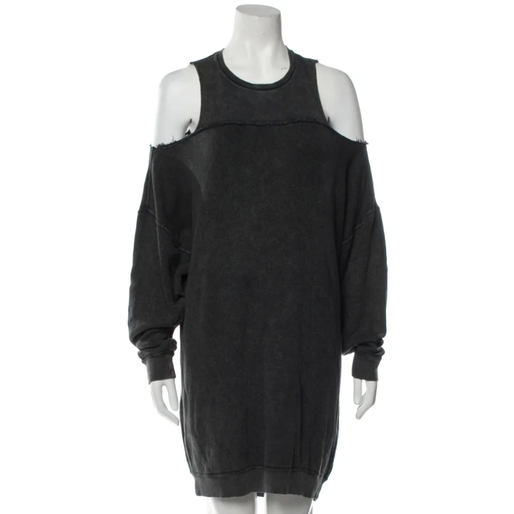 R13 Black Long Sleeve Cold Shoulder Dress - Picture 3 of 5
